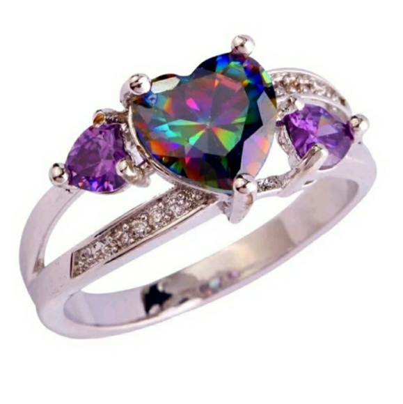 Jewelry - White Gold Filled Rhinestone Crystal Wedding ring.